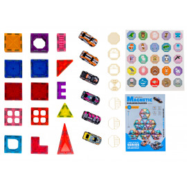 Magnetická 3D stavebnica Cars 66ks s autíčkami
