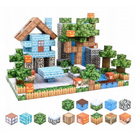 Magnetická stavebnica Minecraft Waterfall nature 100ks