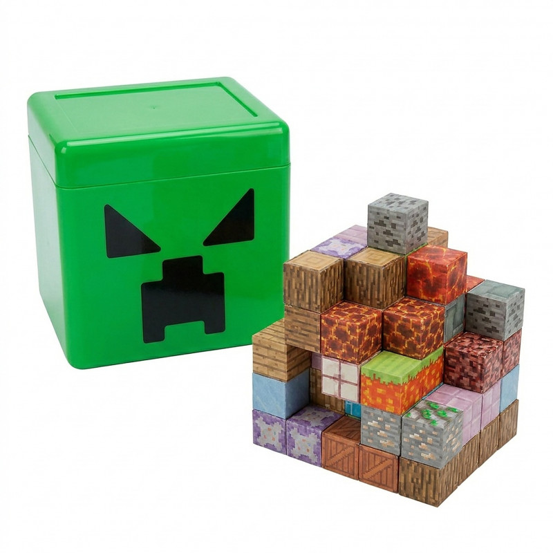 Magnetická stavebnica Minecraft Creeper v krabici Magic square 105ks