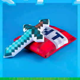 Plyšový vankúš Minecraft diamantový meč 60cm
