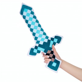 Plyšový vankúš Minecraft diamantový meč 60cm