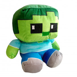Plyšová hračka Minecraft Zombie Steve Pixel maxi 25cm