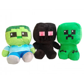 Plyšová hračka Minecraft Zombie Steve Pixel maxi 25cm