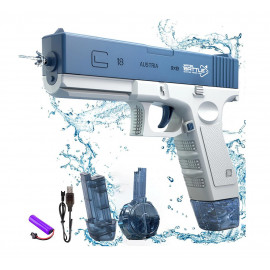 Automatická vodná pištoľ Glock so zásobníkmi modrá