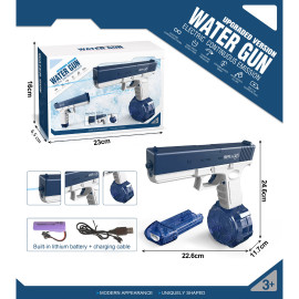 Automatická vodná pištoľ Glock so zásobníkmi modrá