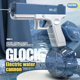Automatická vodná pištoľ Glock so zásobníkmi modrá