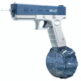 Automatická vodná pištoľ Glock so zásobníkmi modrá