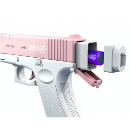Automatická vodná pištoľ Splash so zásobníkmi ružová