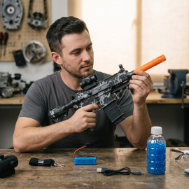 Automatická puška na gélové guličky Stealth + 500 guličiek