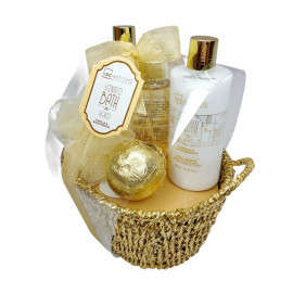 Luxusný darčekový kôš pre ženy Gold relax 6v1