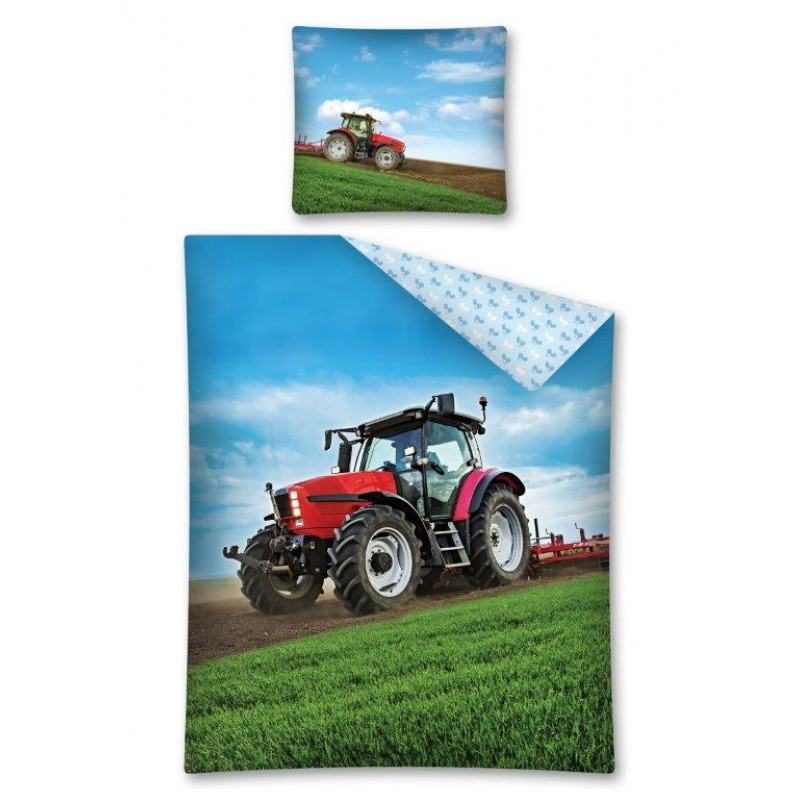 Detské obliečky traktor na poli 140x200 cm Detské obliečky traktor na poli 140x200 cm