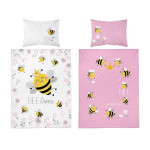 Detské obliečky Včielky ružove 135x100 cm