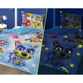 Detské svietiace obliečky Tlapková Patrola blue 140x200 cm
