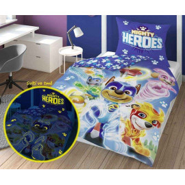 Detské svietiace obliečky Tlapková Patrola Chase 140x200 cm Detské svietiace obliečky Tlapková Patrola Chase 140x200 cm