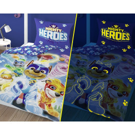 Detské svietiace obliečky Tlapková Patrola Chase 140x200 cm Detské svietiace obliečky Tlapková Patrola Chase 140x200 cm
