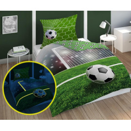 Detské svietiaci obliečky Futbal 140x200 cm