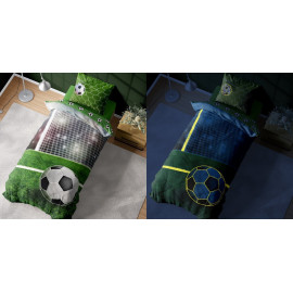 Detské svietiaci obliečky Futbal 140x200 cm