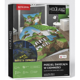 Detské svietiaci obliečky Minecraft 140x200 cm
