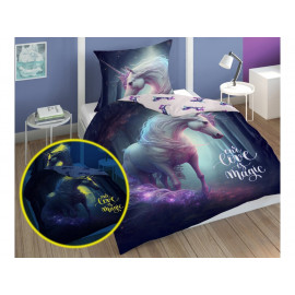 Detské svietiaci obliečky Unicorn magic 140x200 cm