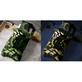 Detské svietiace obliečky Minecraft 3D 140x200 cm