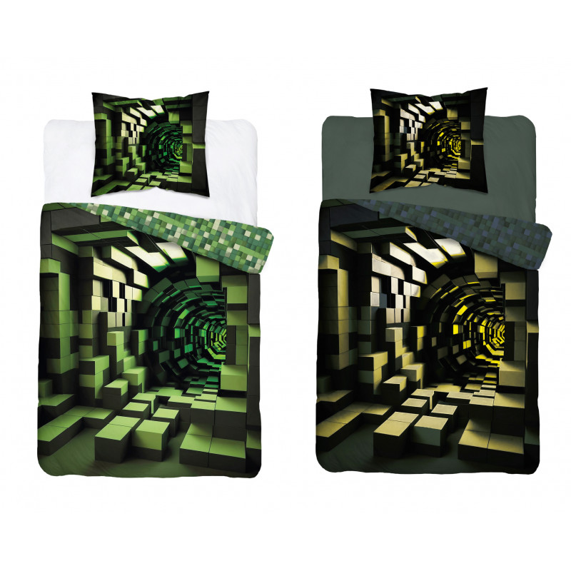 Detské svietiace obliečky Minecraft 3D 140x200 cm