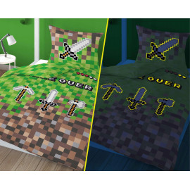 Detské svietiaci obliečky Minecraft Game over 140x200 cm