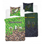Detské svietiaci obliečky Minecraft Game over 140x200 cm