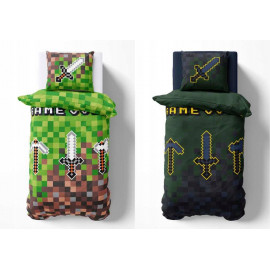 Detské svietiaci obliečky Minecraft Game over 140x200 cm