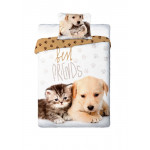 Detské obliečky Psík a mačička 140x200 cm