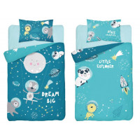 Detské obliečky Vesmír - zelený 135x100cm