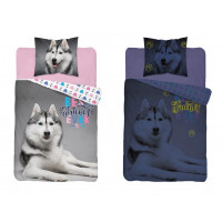 Detské svietiace obliečky Husky 140x200 cm