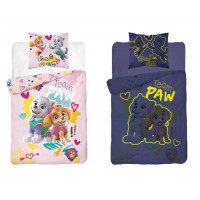 Detské svietiace obliečky Tlapková Patrola - ružová 140x200 cm