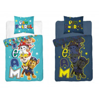 Detské svietiace obliečky Tlapková Patrola Team 140x200 cm