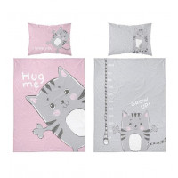 Detské obliečky Mačička ružová 135x100 cm