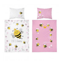 Detské obliečky Včielky ružove 135x100 cm