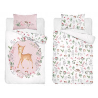 Detské obliečky Srnček růžový 135x100 cm