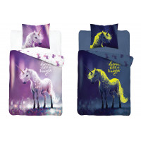 Detské svietiaci obliečky Unicorn dreams 140x200 cm