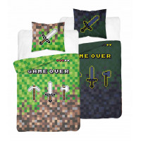 Detské svietiaci obliečky Minecraft Game over 140x200 cm