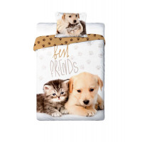 Detské obliečky Psík a mačička 140x200 cm