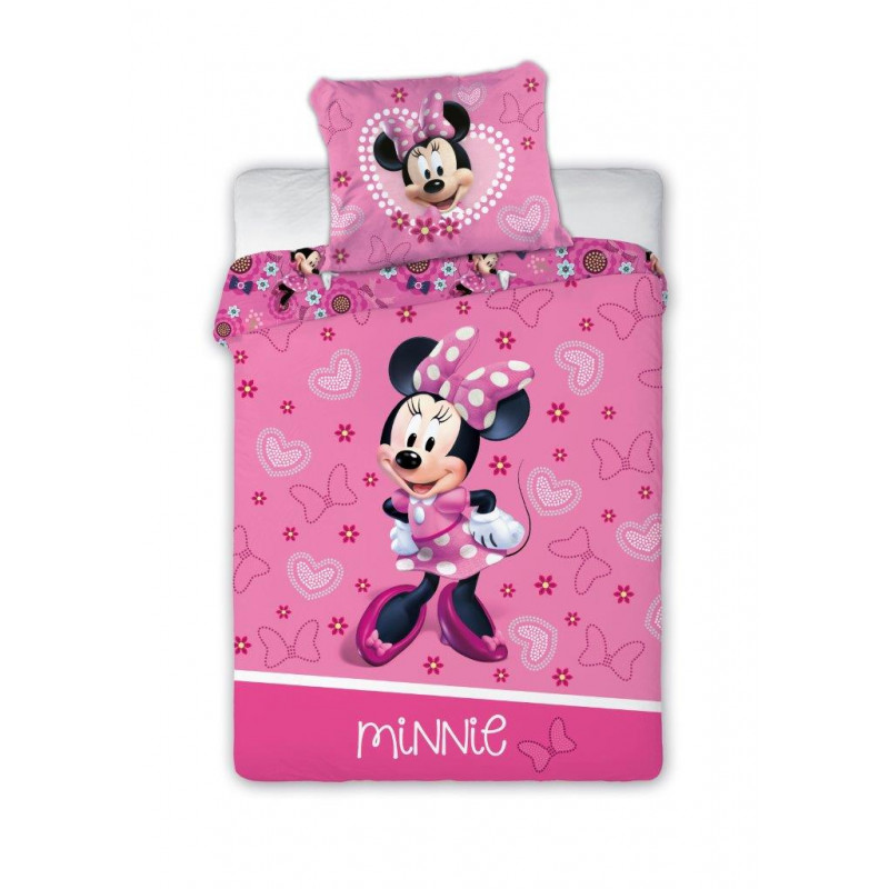 Detské obliečky Myška Minnie so srdiečkami 135x100 cm Detské obliečky Myška Minnie so srdiečkami 135x100 cm