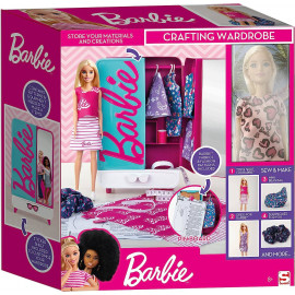 Bábika Barbie šatníková skriňa s šijacími doplnkami 29cm Bábika Barbie šatníková skriňa s šijacími doplnkami 29cm