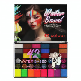 Veľká detská karnevalová sada farieb na tvár a telo 42ks