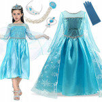 Detský kostým ELSA tyrkysový s doplnkami 122-134 L Detský kostým ELSA tyrkysový s doplnkami 122-134 L