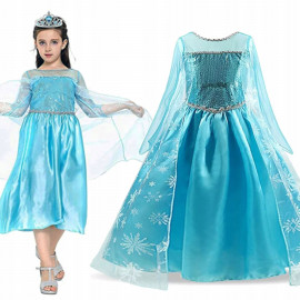 Detský kostým ELSA tyrkysový s doplnkami 122-134 L Detský kostým ELSA tyrkysový s doplnkami 122-134 L