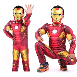 Detský kostým Svalnatý Iron man s maskou 110-122 M