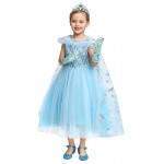 Detský kostým ELSA snow s vlečkou a doplnkami 110-122 M