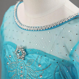 Detský kostým ELSA premium s vlečkou a doplnkami 98-104 S Detský kostým ELSA premium s vlečkou a doplnkami 98-104 S