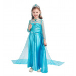 Detský kostým ELSA premium s vlečkou a doplnkami 122-128 L Detský kostým ELSA premium s vlečkou a doplnkami 122-128 L