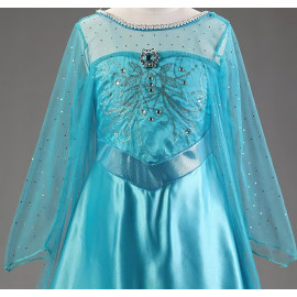 Detský kostým ELSA premium s vlečkou a doplnkami 122-128 L Detský kostým ELSA premium s vlečkou a doplnkami 122-128 L