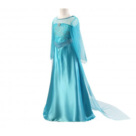 Detský kostým ELSA premium s vlečkou a doplnkami 122-128 L Detský kostým ELSA premium s vlečkou a doplnkami 122-128 L